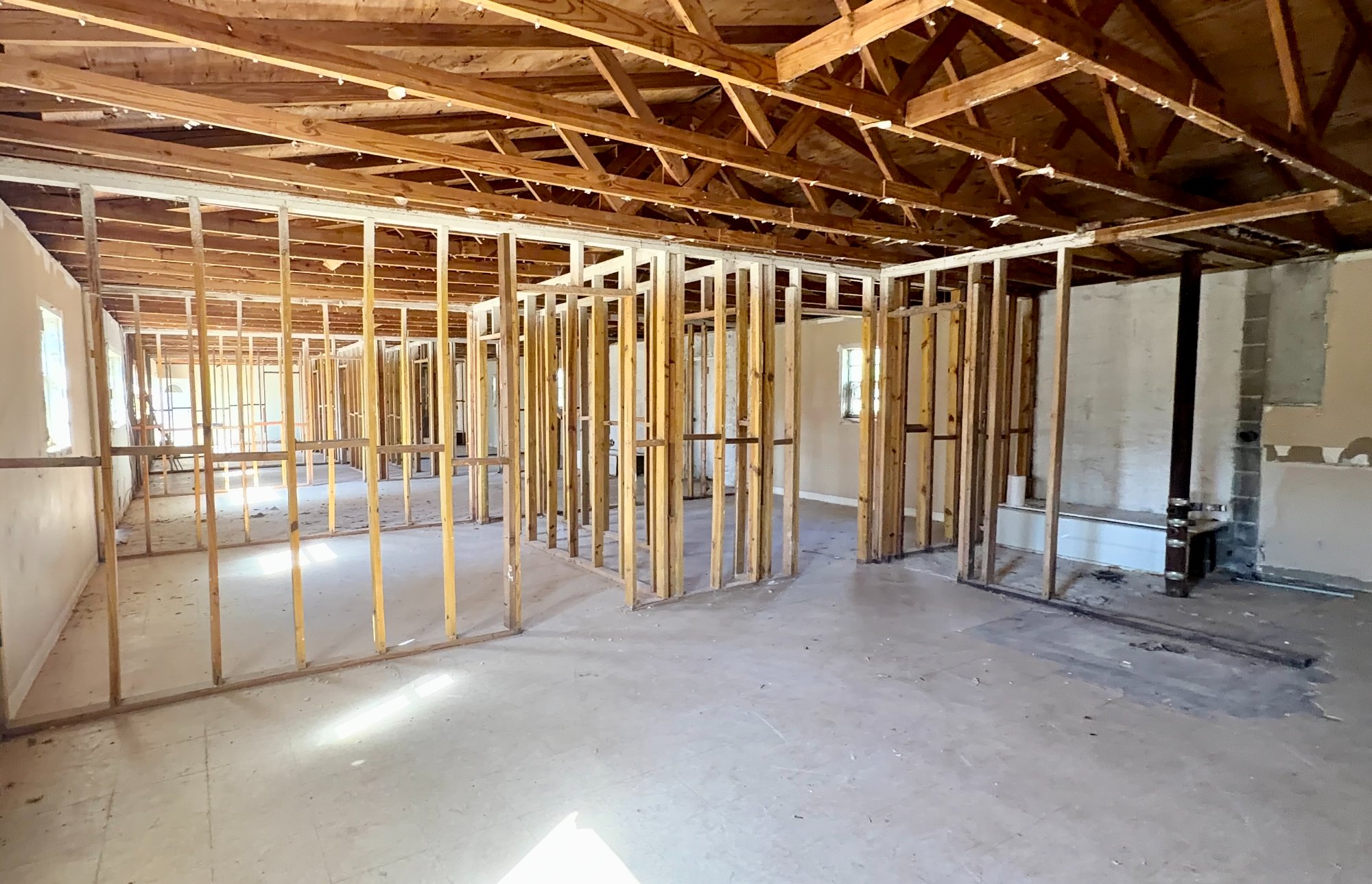 Interior — Framing in Place